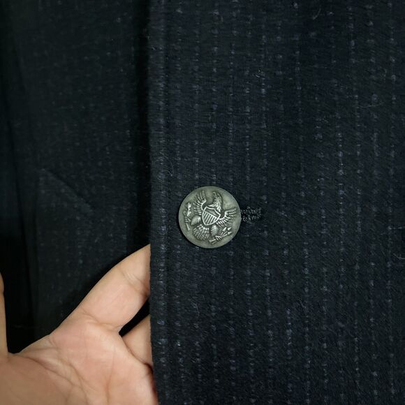 TALLIA Navy Wool Blend Coat Young Men's Size M 12-14 . MSRP $195. NWT - Picture 3 of 12